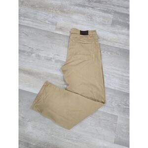 Orvis 1856 Stretch Twill 5-Pocket Pants Mens 36x32 Tan Khaki Straight Leg Rugged